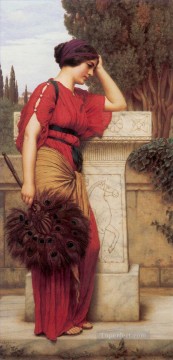 ジョン・ウィリアム・ゴッドワード Painting - ラ・ペンシエロサ 1913年 新古典主義の女性 ジョン・ウィリアム・ゴッドワード